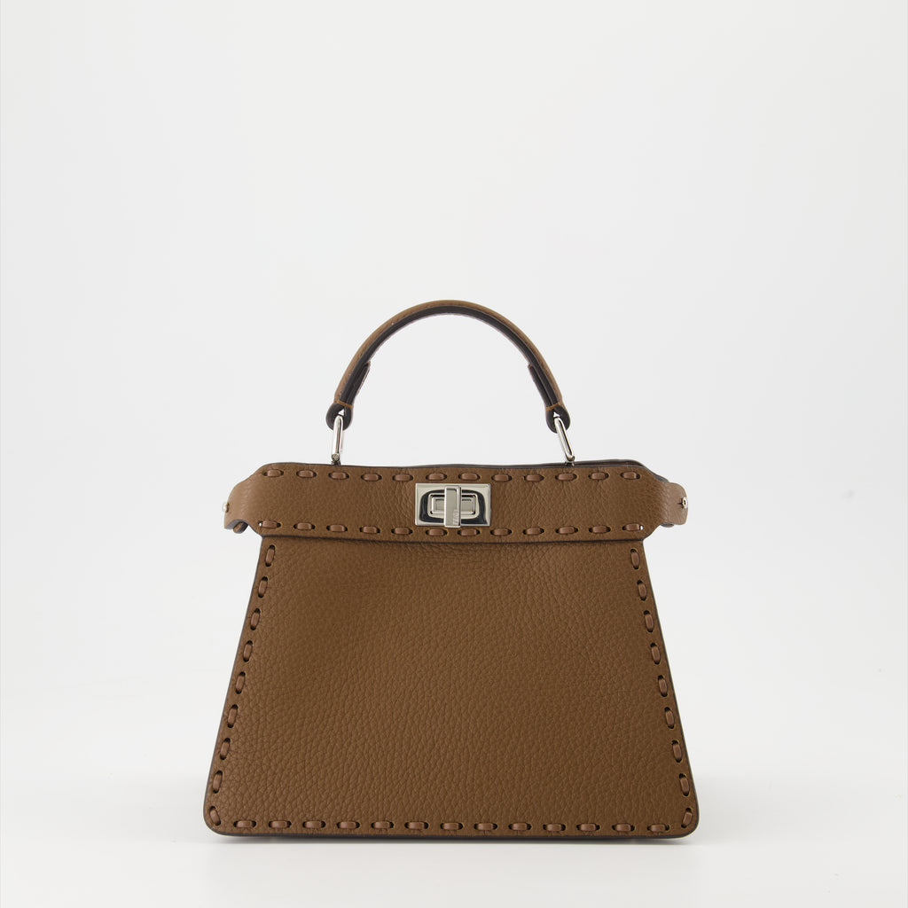 Sacs à main et épaule Sac Peekaboo ISeeU Fendi Marron Femme