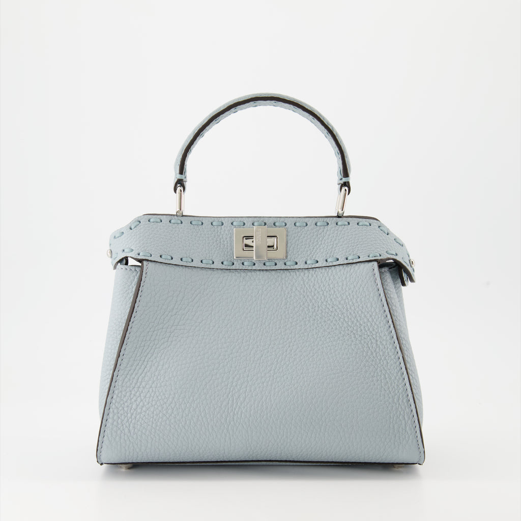 Bolsas de mão e de ombro Sac Peekaboo mini Fendi Azul Femme