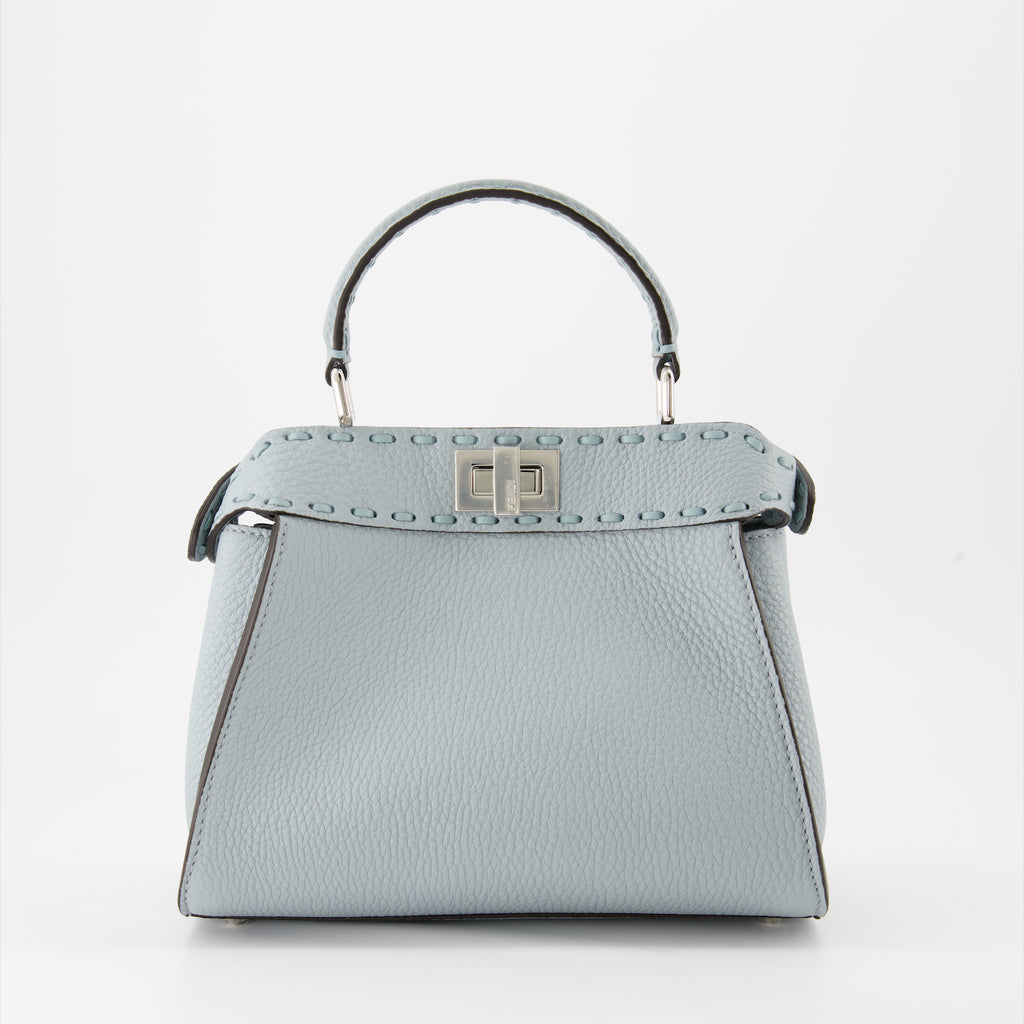 Bolsas de mão e de ombro Sac Peekaboo mini Fendi Azul Femme
