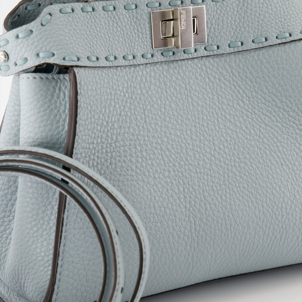 Bolsas de mão e de ombro Sac Peekaboo mini Fendi Azul Femme