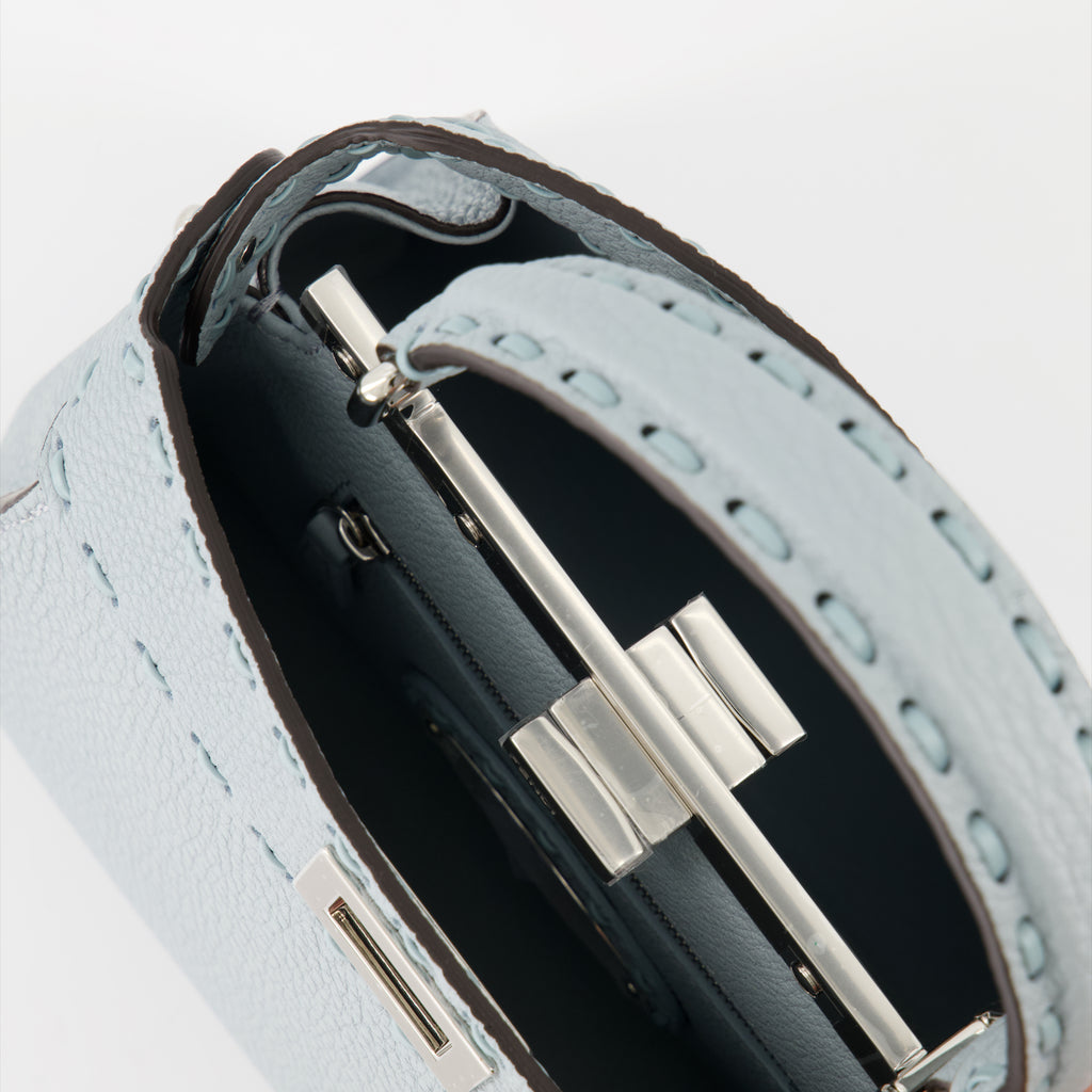 Bolsas de mão e de ombro Sac Peekaboo mini Fendi Azul Femme