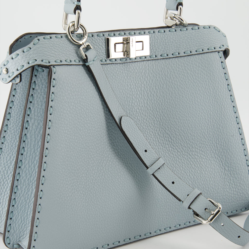 Sacs à main et épaule Sac Peekaboo ISeeU Fendi Bleu Femme