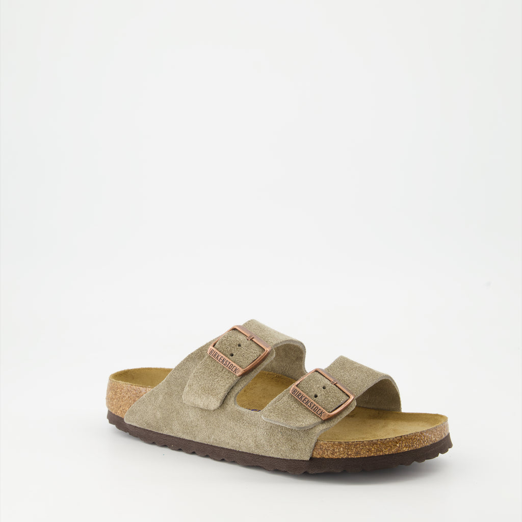 Chaussures ouvertes Claquettes Arizona Birkenstock Beige Homme