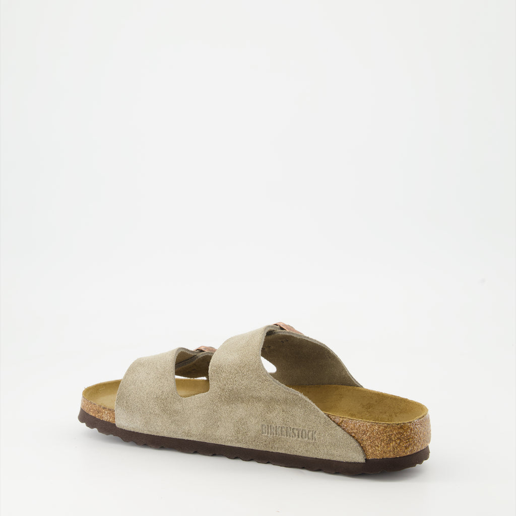 Chaussures ouvertes Claquettes Arizona Birkenstock Beige Homme