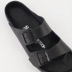 Sapatos abertos Claquettes Arizona Birkenstock Preto Homme