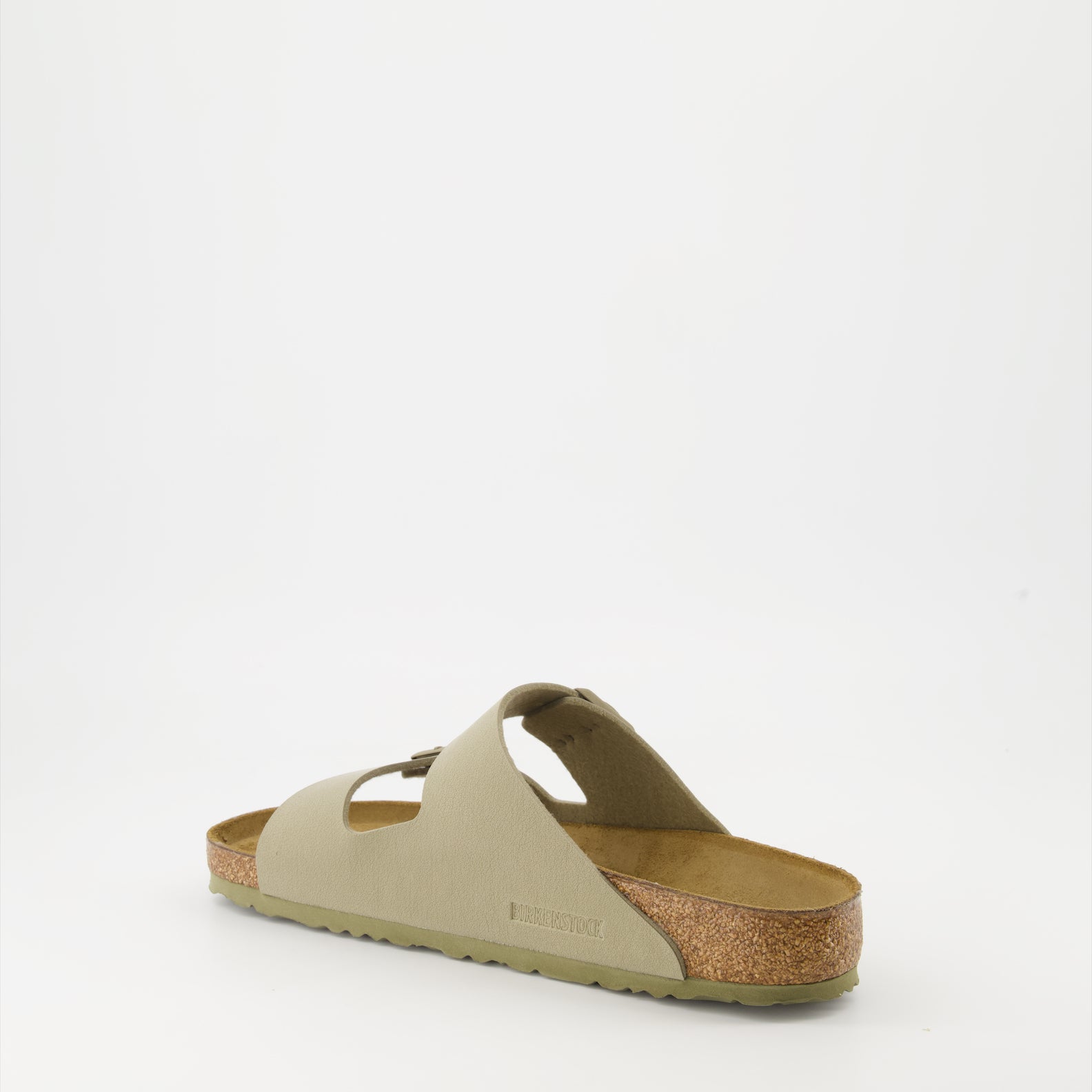 Chaussures ouvertes Claquettes Arizona Birko-Flor Birkenstock Kaki Homme