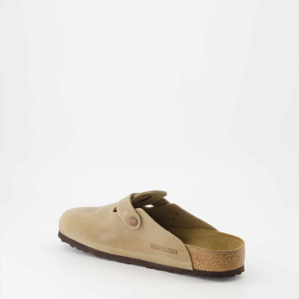 Chaussures ouvertes Mules Boston Birkenstock Beige Homme