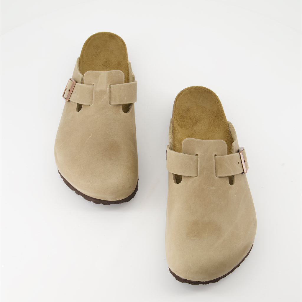 Chaussures ouvertes Mules Boston Birkenstock Beige Homme