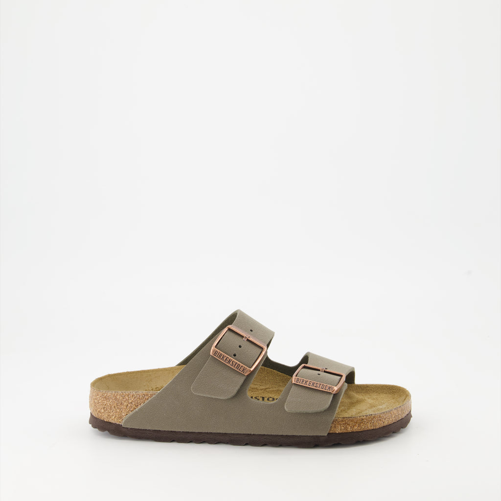 Scarpe aperte Ciabatte Arizona Birko-Flor Birkenstock Cachi Femme