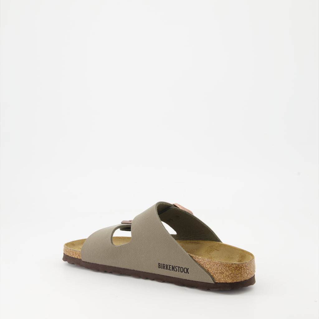 Scarpe aperte Ciabatte Arizona Birko-Flor Birkenstock Cachi Femme