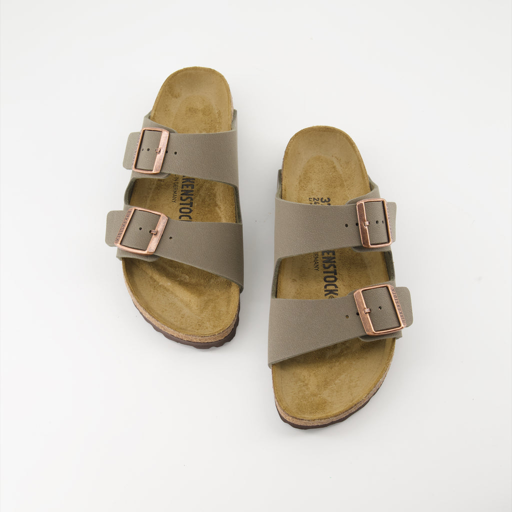 Scarpe aperte Ciabatte Arizona Birko-Flor Birkenstock Cachi Femme
