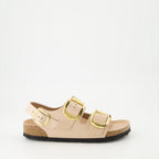 Chaussures ouvertes Sandales Milano Big Buckle Birkenstock Beige Femme