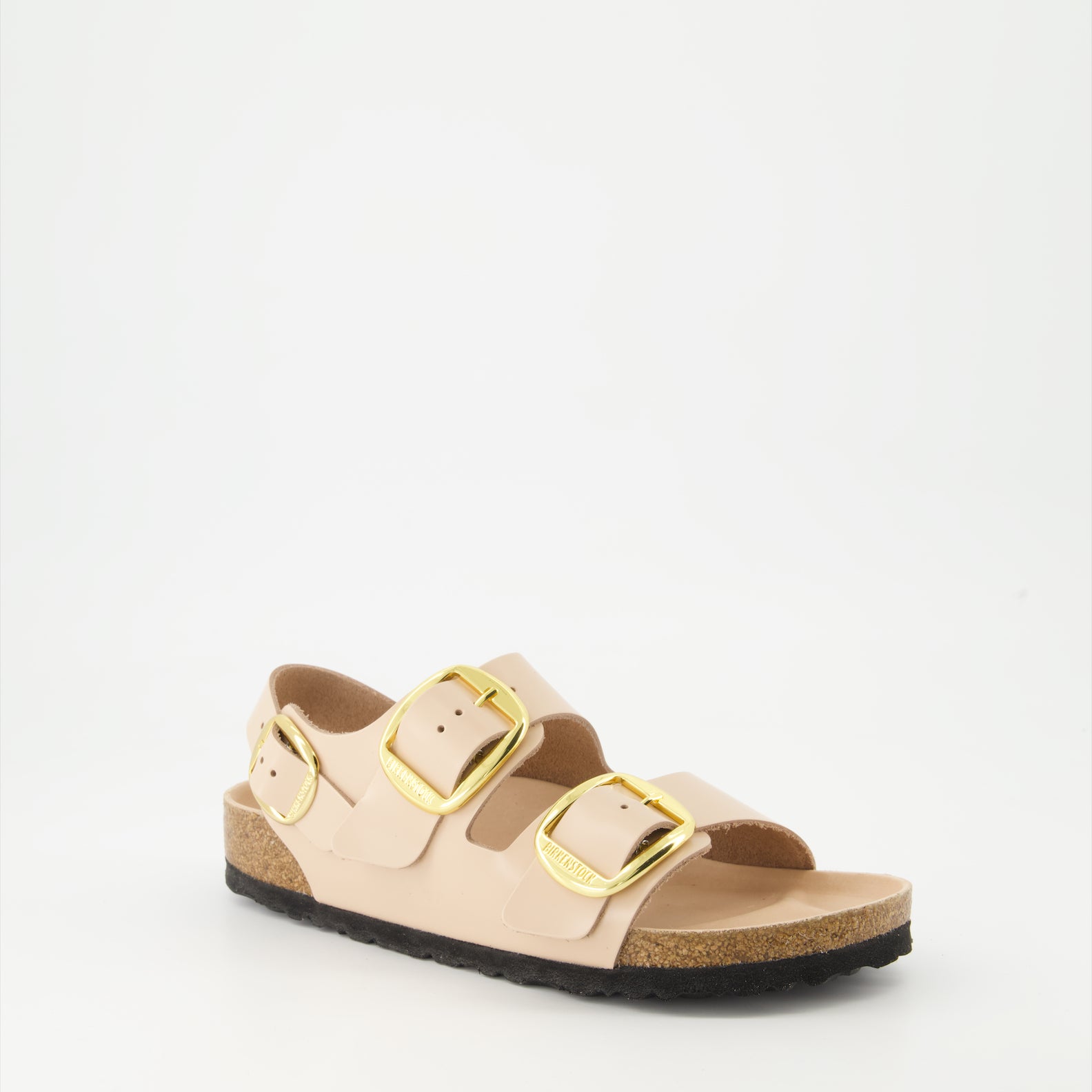 Chaussures ouvertes Sandales Milano Big Buckle Birkenstock Beige Femme