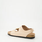 Chaussures ouvertes Sandales Milano Big Buckle Birkenstock Beige Femme