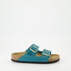 Sapatos abertos Claquettes Arizona Birkenstock Azul Femme