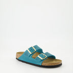 Sapatos abertos Claquettes Arizona Birkenstock Azul Femme