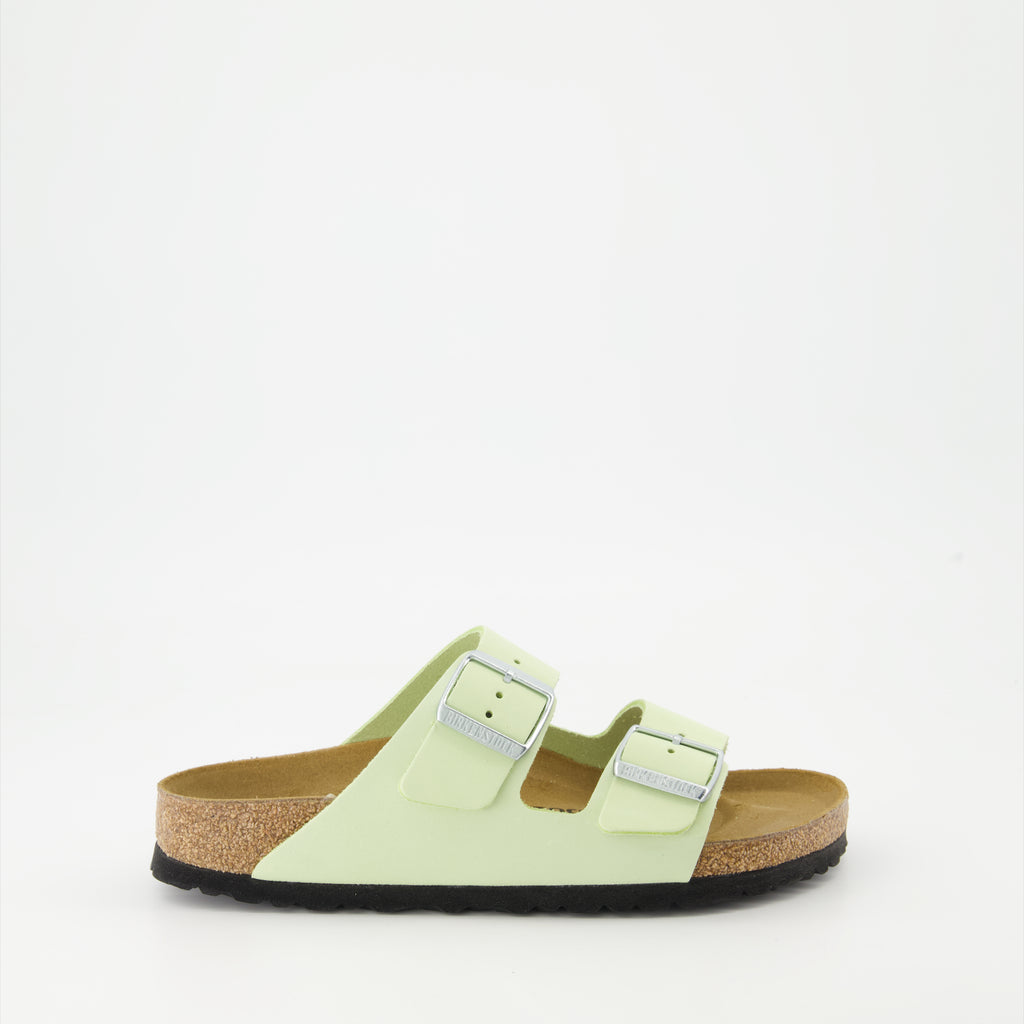 Sapatos abertos Chinelos Arizona Birkenstock Verde Femme