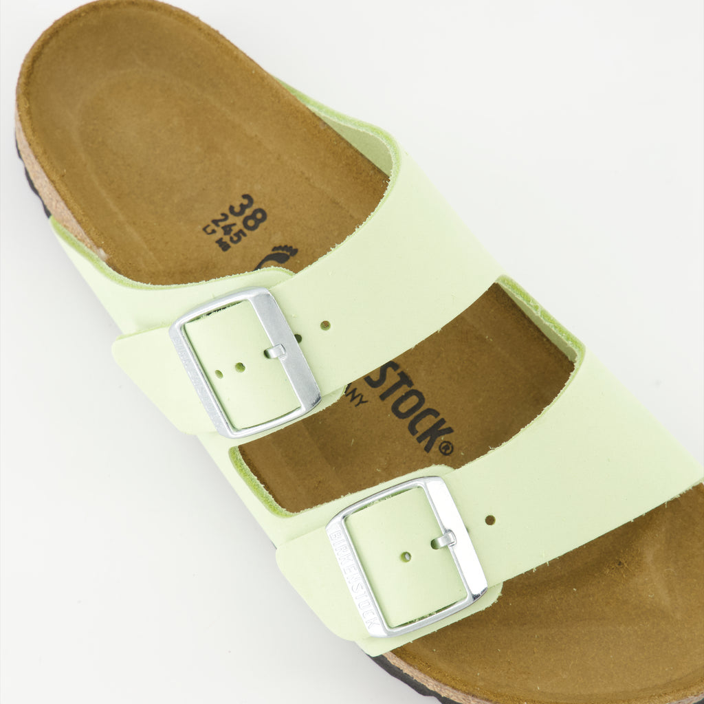 Sapatos abertos Chinelos Arizona Birkenstock Verde Femme