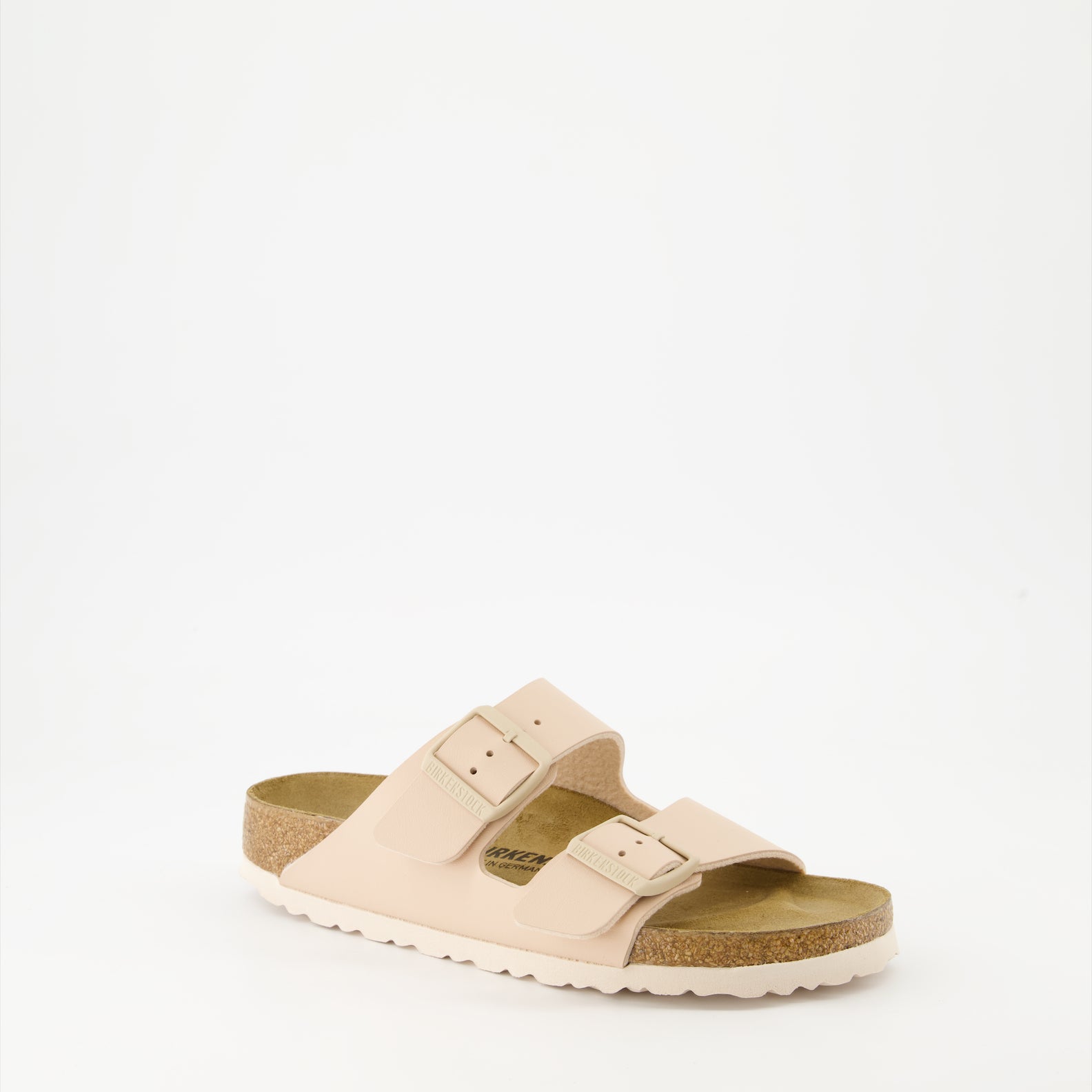 Chaussures ouvertes Claquettes Arizona Birko-Flor Birkenstock Beige Femme