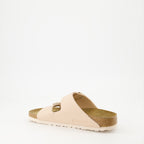 Scarpe aperte Pantofole Arizona Birko-Flor Birkenstock Beige Femme