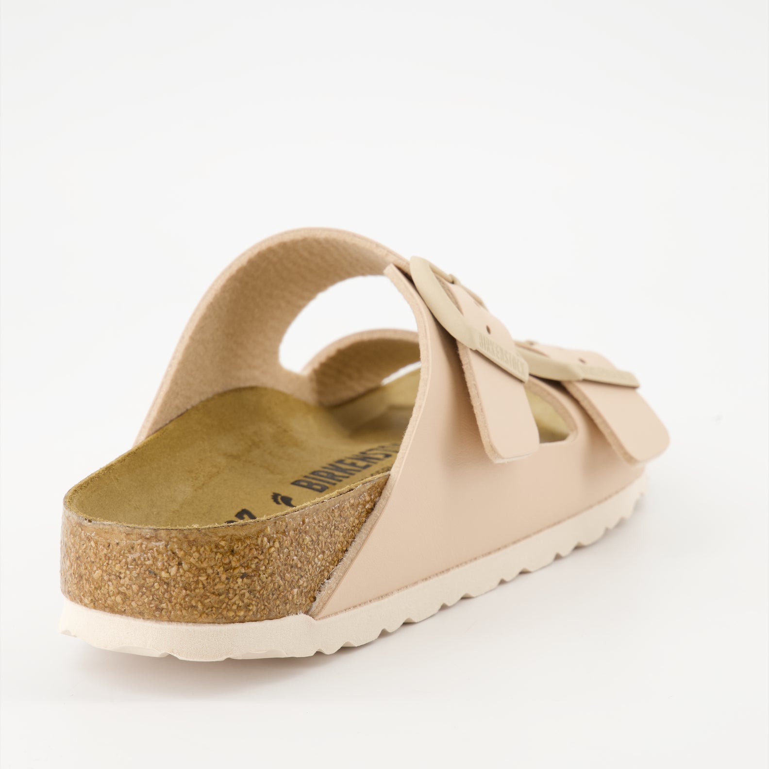 Chaussures ouvertes Claquettes Arizona Birko-Flor Birkenstock Beige Femme