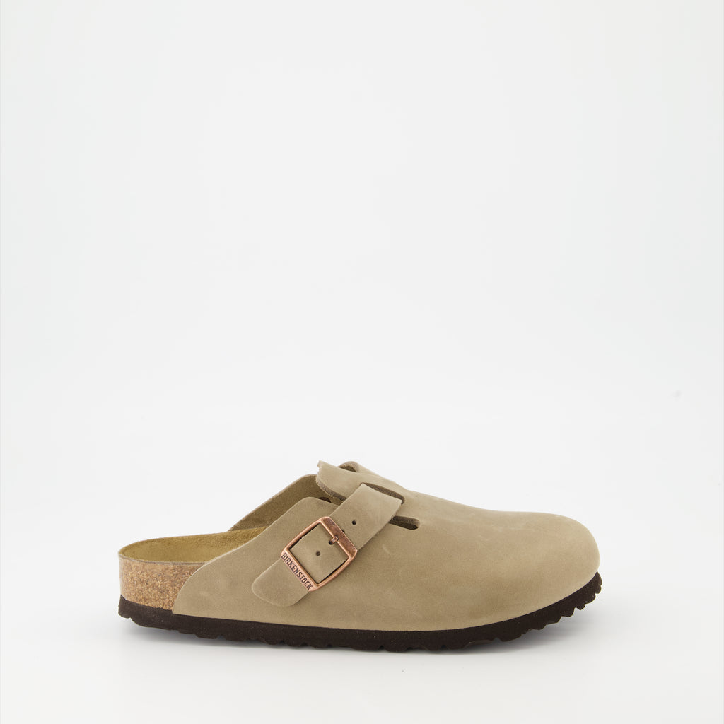 Offene schuhe Boston Mules Birkenstock Beige Femme