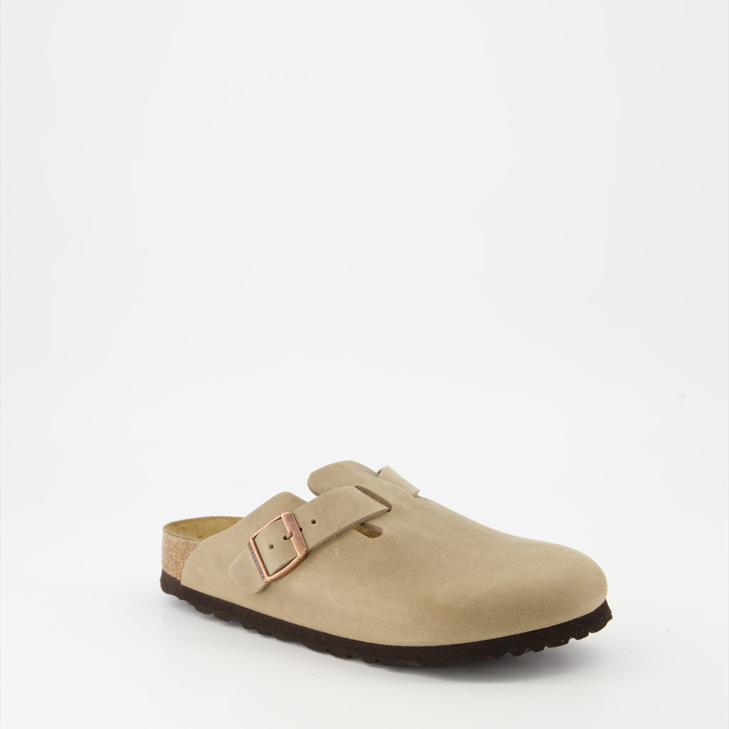 Offene schuhe Boston Mules Birkenstock Beige Femme