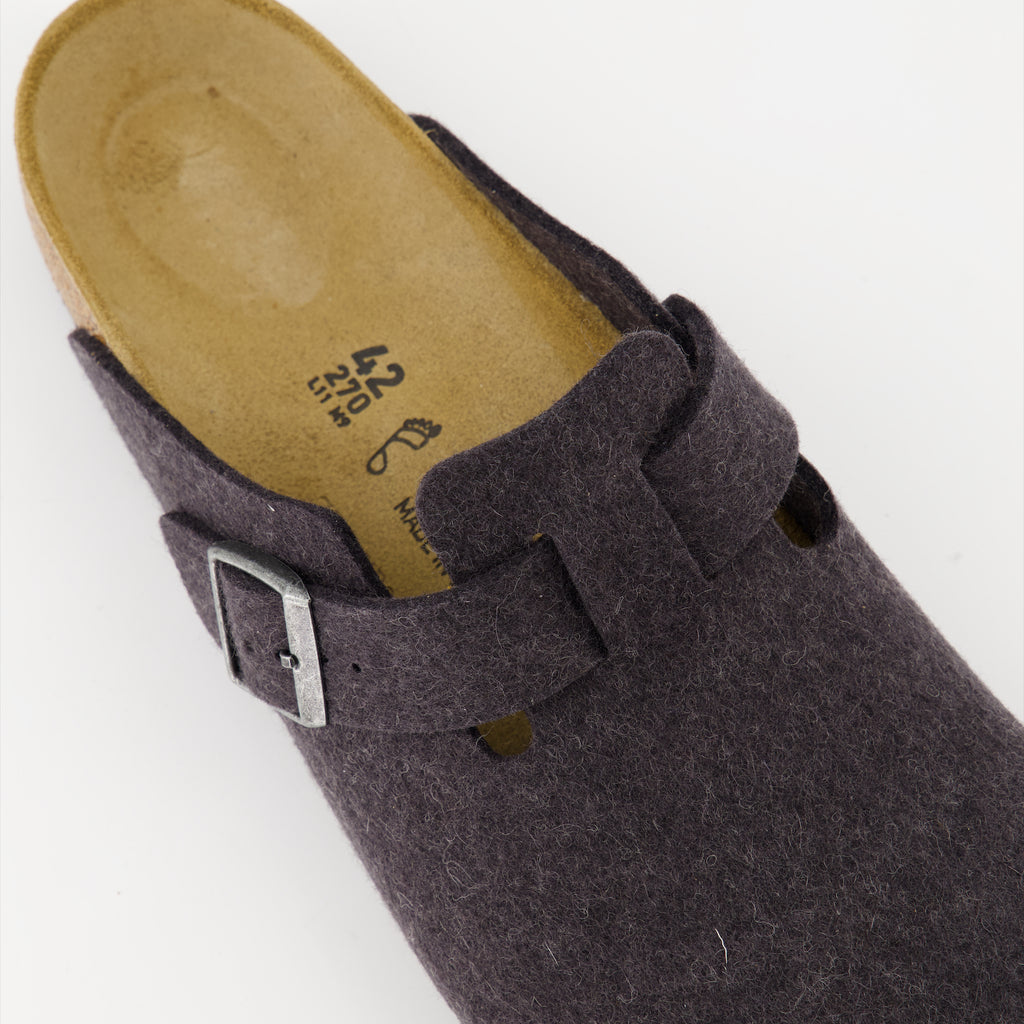 Chaussures ouvertes Mules Boston Birkenstock Gris Homme