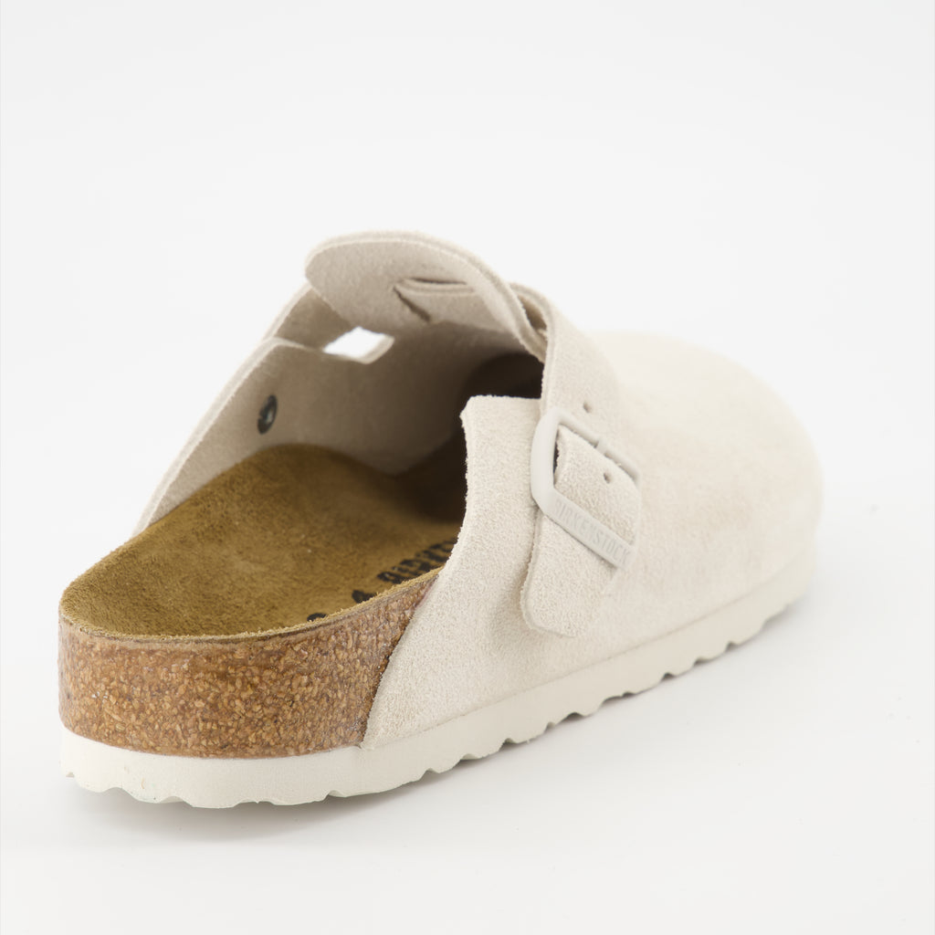 Chaussures ouvertes Mules Boston Birkenstock Blanc Femme