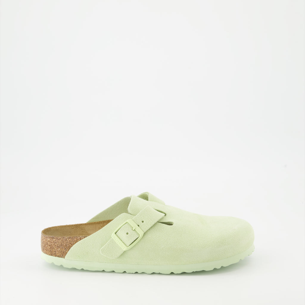 Chaussures ouvertes Mules Boston Birkenstock Vert Femme