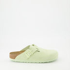 Chaussures ouvertes Mules Boston Birkenstock Vert Femme