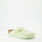 Chaussures ouvertes Mules Boston Birkenstock Vert Femme