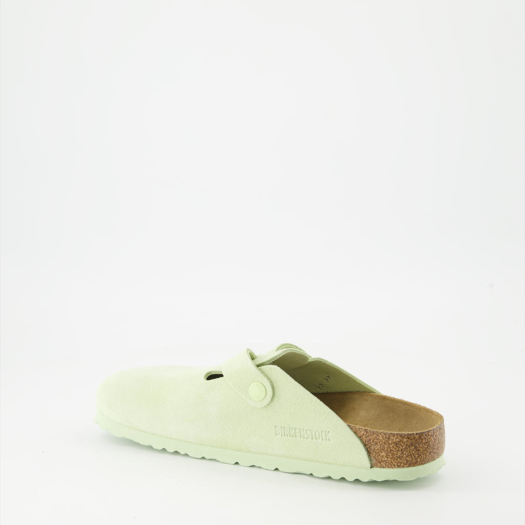 Chaussures ouvertes Mules Boston Birkenstock Vert Femme