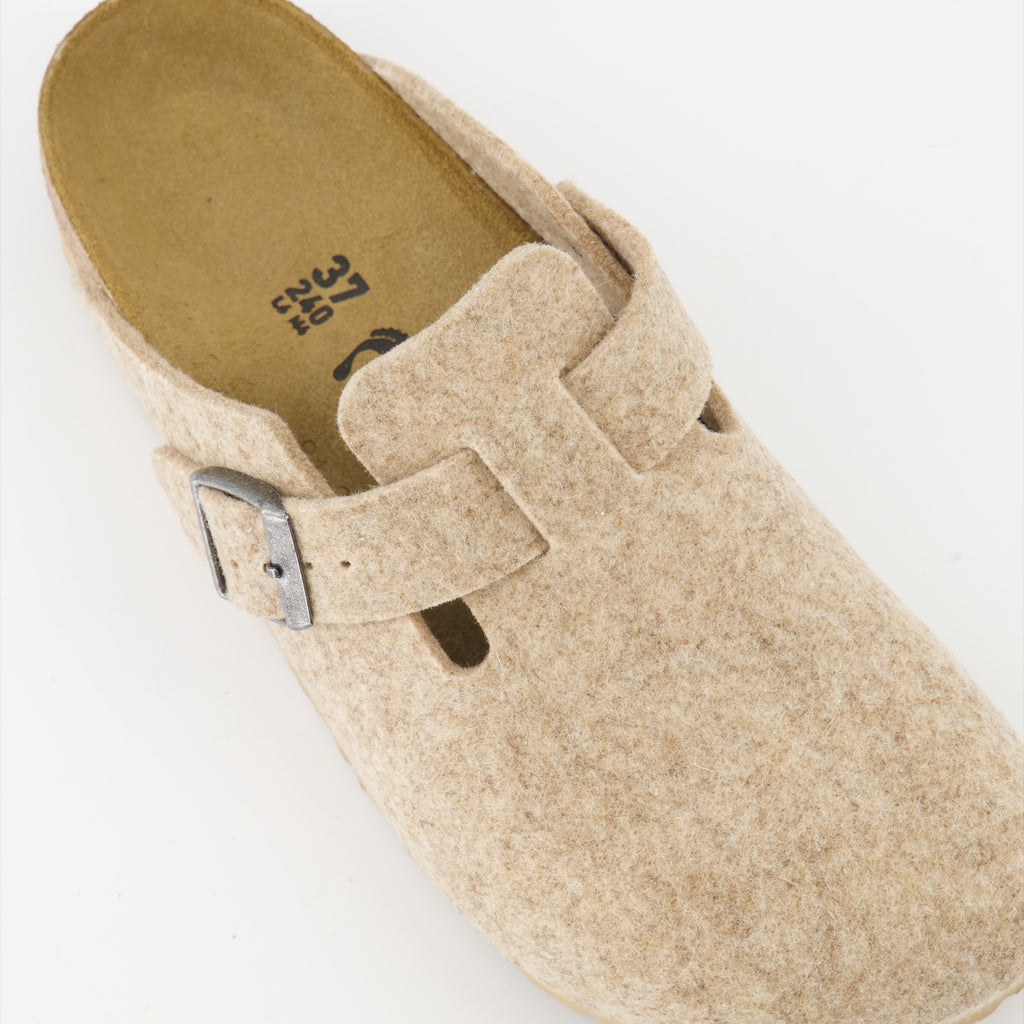 Chaussures ouvertes Mules Boston Birkenstock Beige Femme