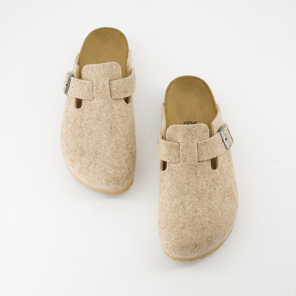 Chaussures ouvertes Mules Boston Birkenstock Beige Femme