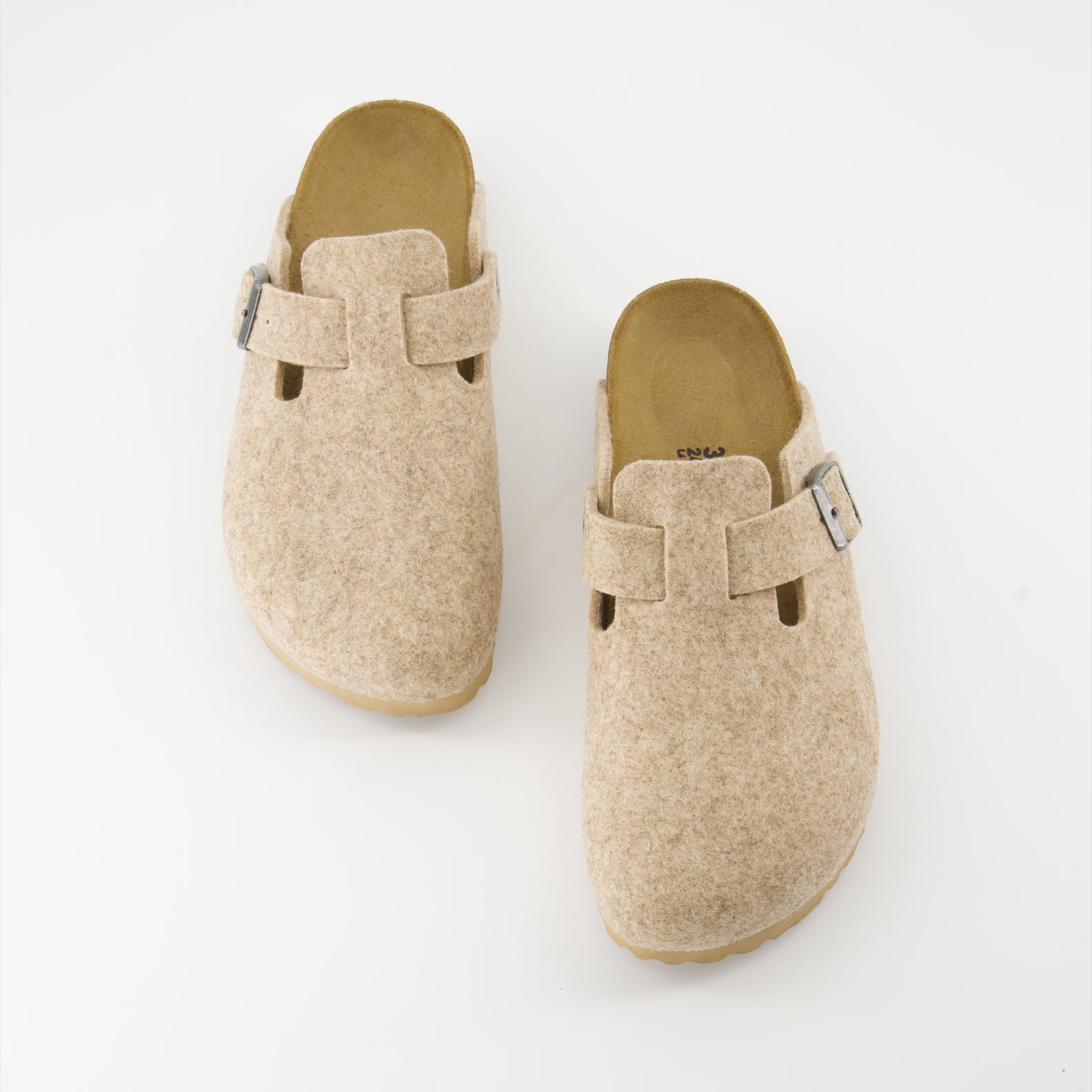 Chaussures ouvertes Mules Boston Birkenstock Beige Femme