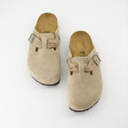 Open shoes Boston Mules Birkenstock Beige Women
