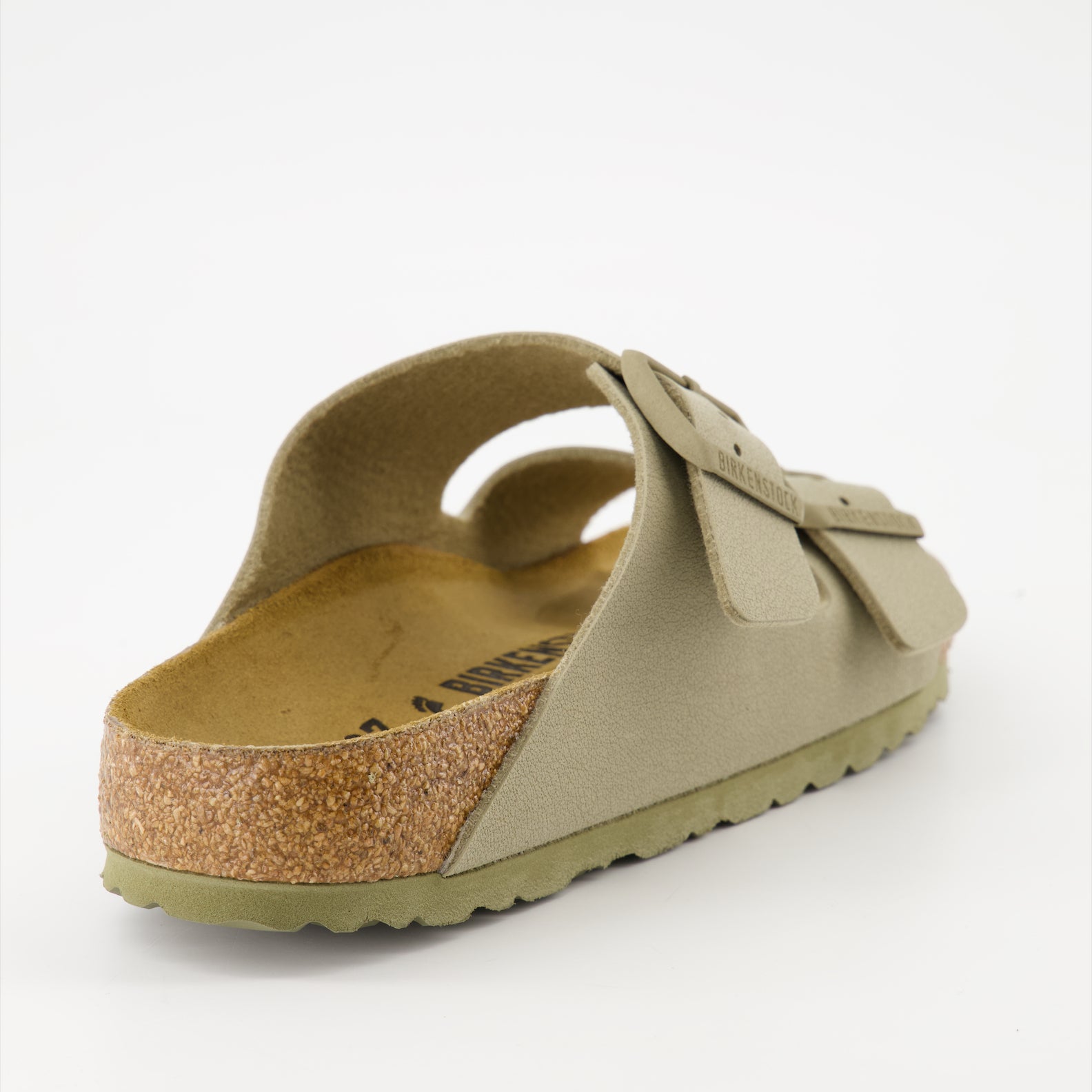 Sapatos abertos Claquettes Arizona Birko-Flor Birkenstock Cáqui Femme