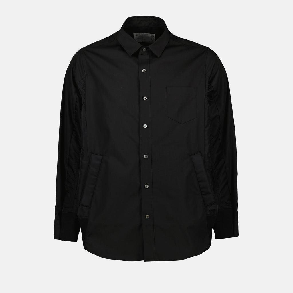 Hemden Chemise noire Sacai Schwarz Homme
