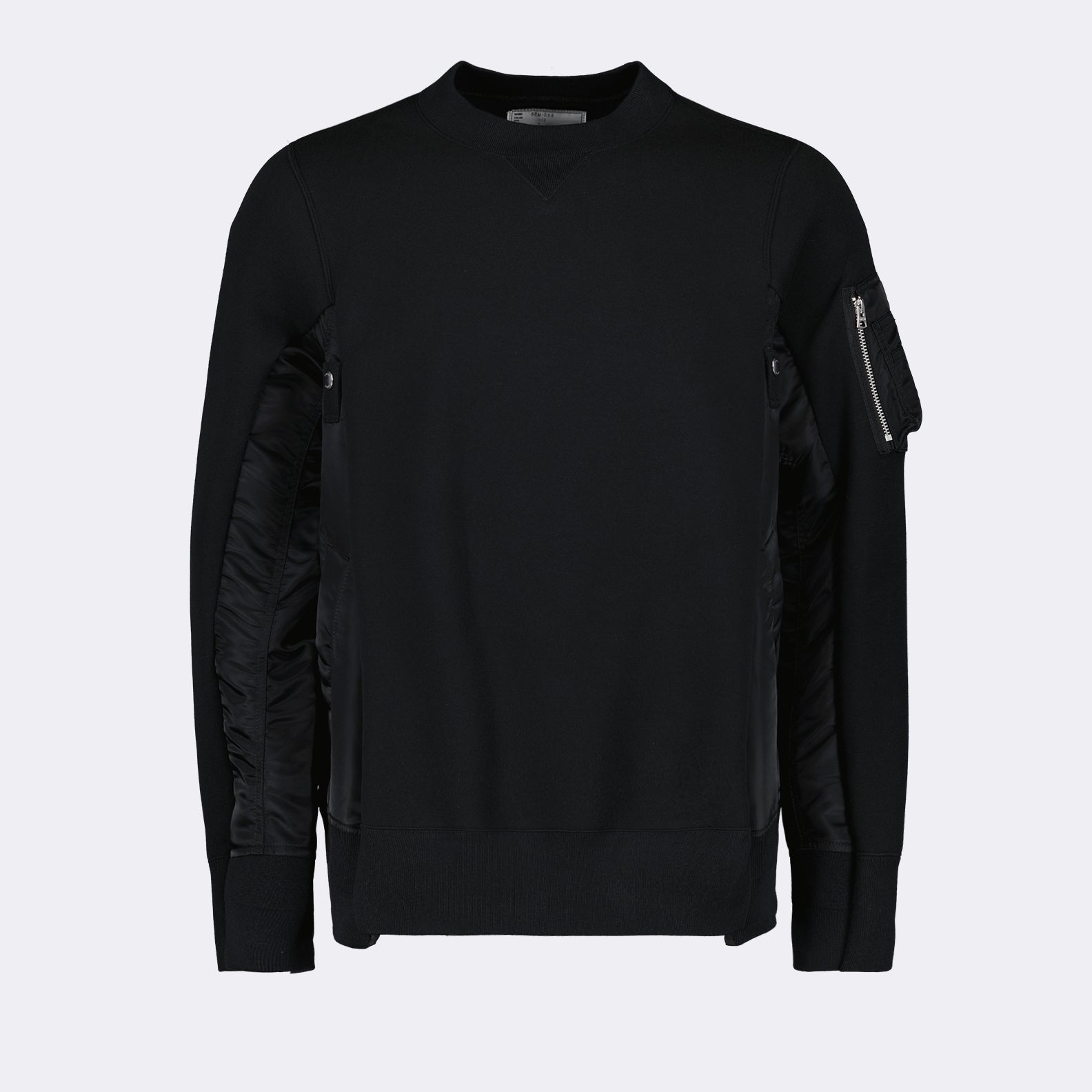 Maille Pull bi-matière Sacai Noir Homme