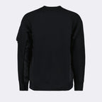 ニットウェア バイマテリアルセーター Sacai 黒 男
