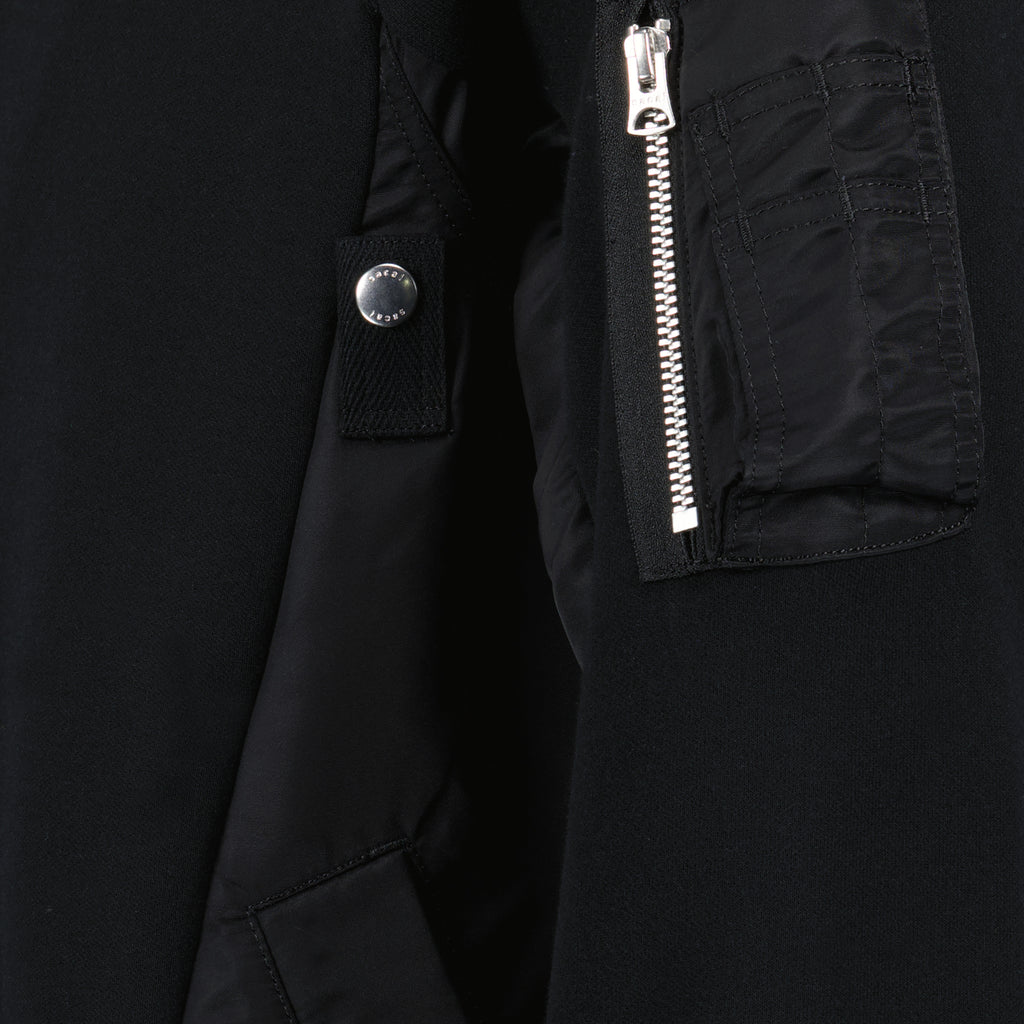 ニットウェア バイマテリアルセーター Sacai 黒 男