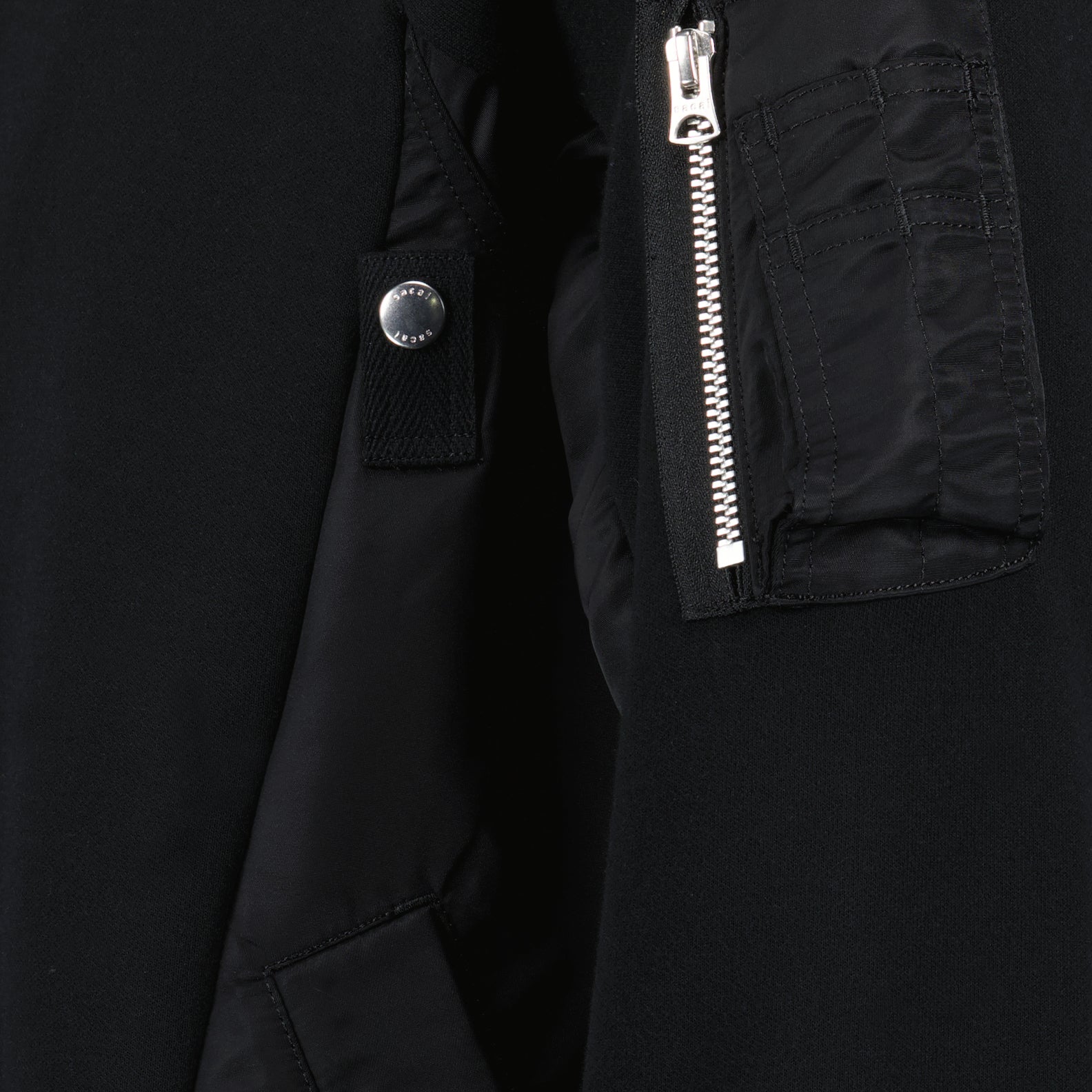 Maille Pull bi-matière Sacai Noir Homme