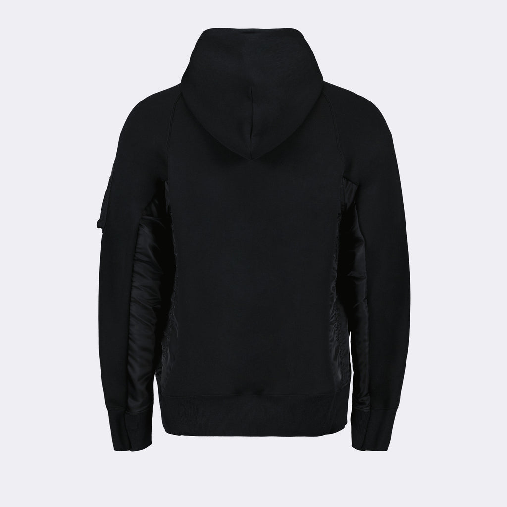Sweatshirts Sweat zippé en nylon Sacai Schwarz Homme