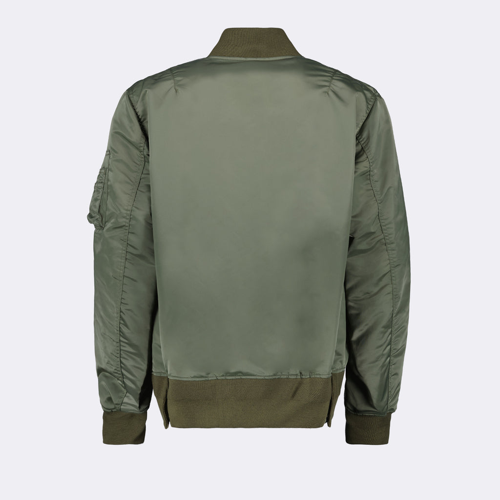 Jackets Nylon Twill Bomber Sacai Khaki Homme