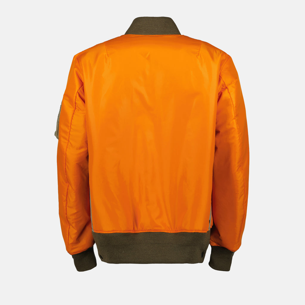 Jackets Reversible Nylon Bomber Sacai Orange Homme
