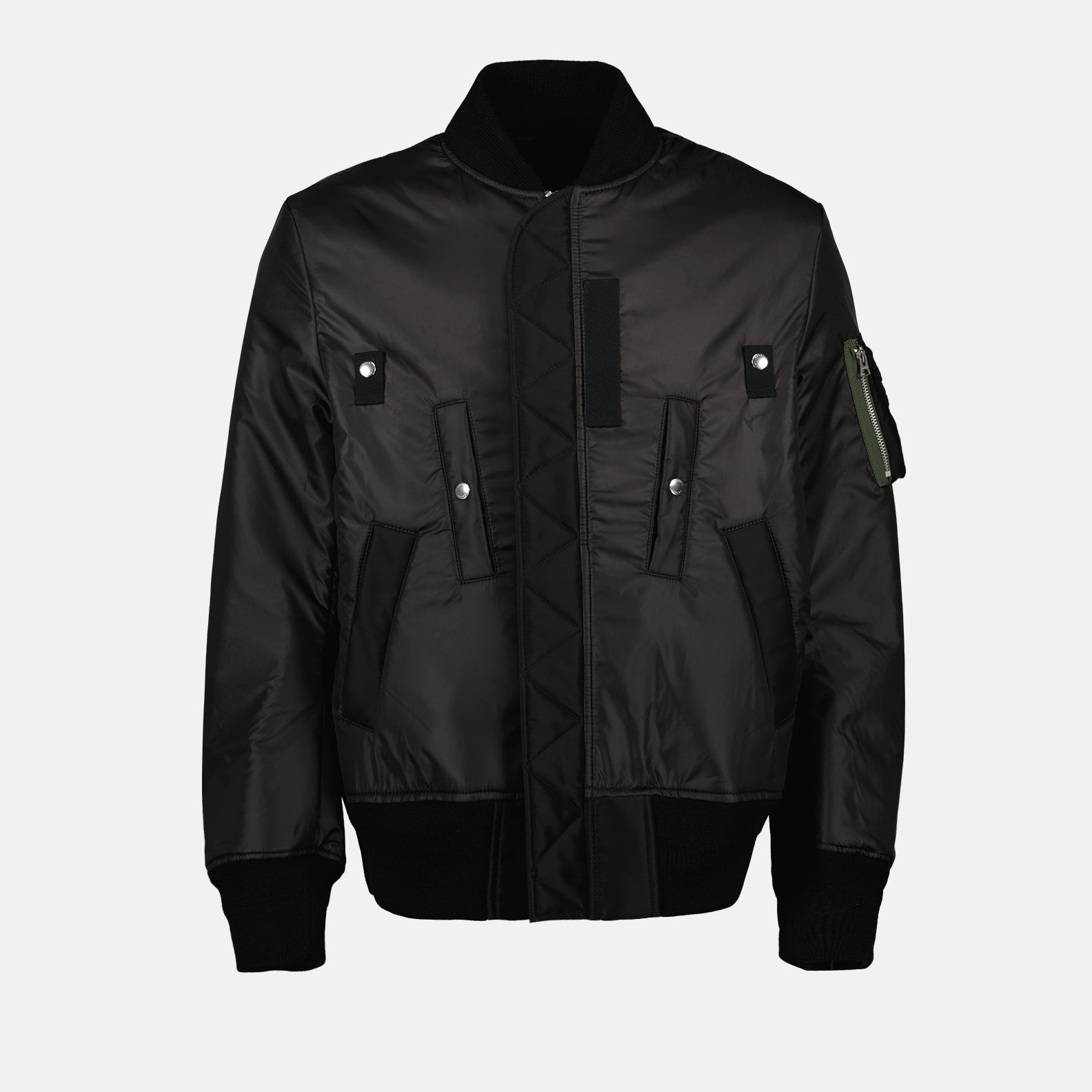 Jackets Reversible Nylon Bomber Sacai Black Homme