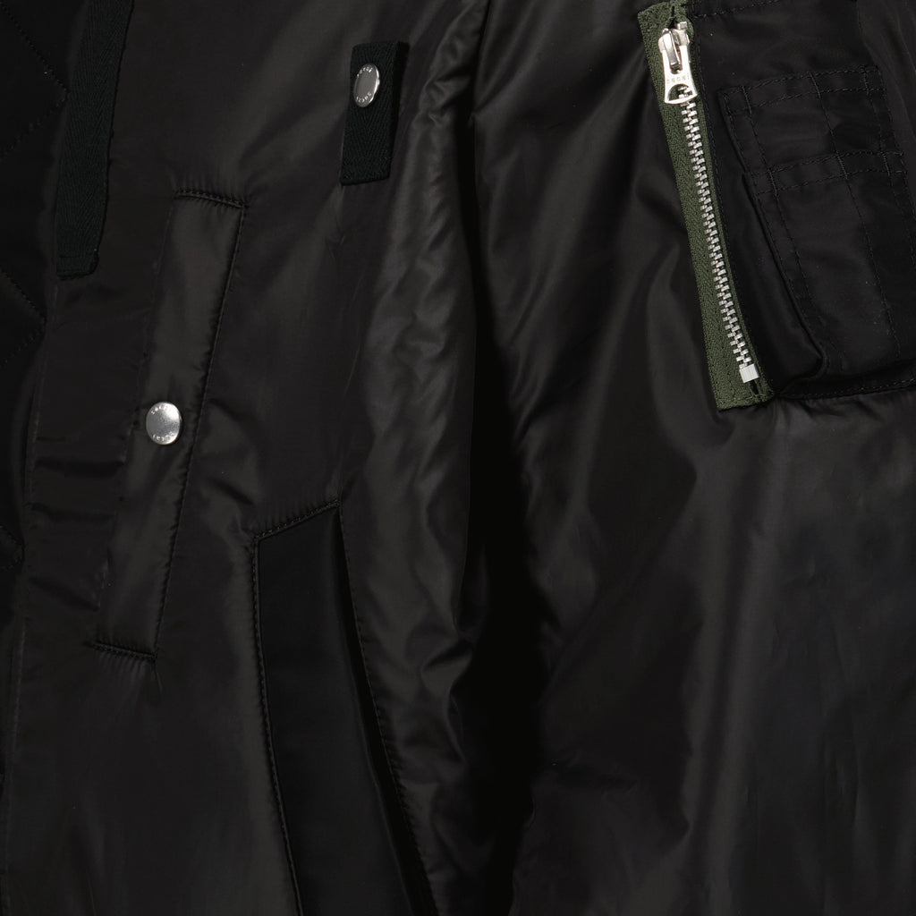 Jackets Reversible Nylon Bomber Sacai Black Homme