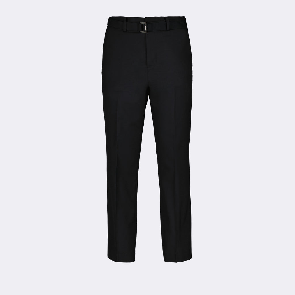 Pantalones Pantalones con Cinturón Sacai Negro Homme