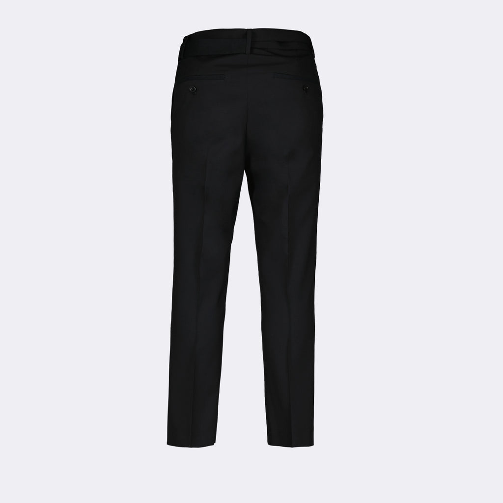 Pantalones Pantalones con Cinturón Sacai Negro Homme